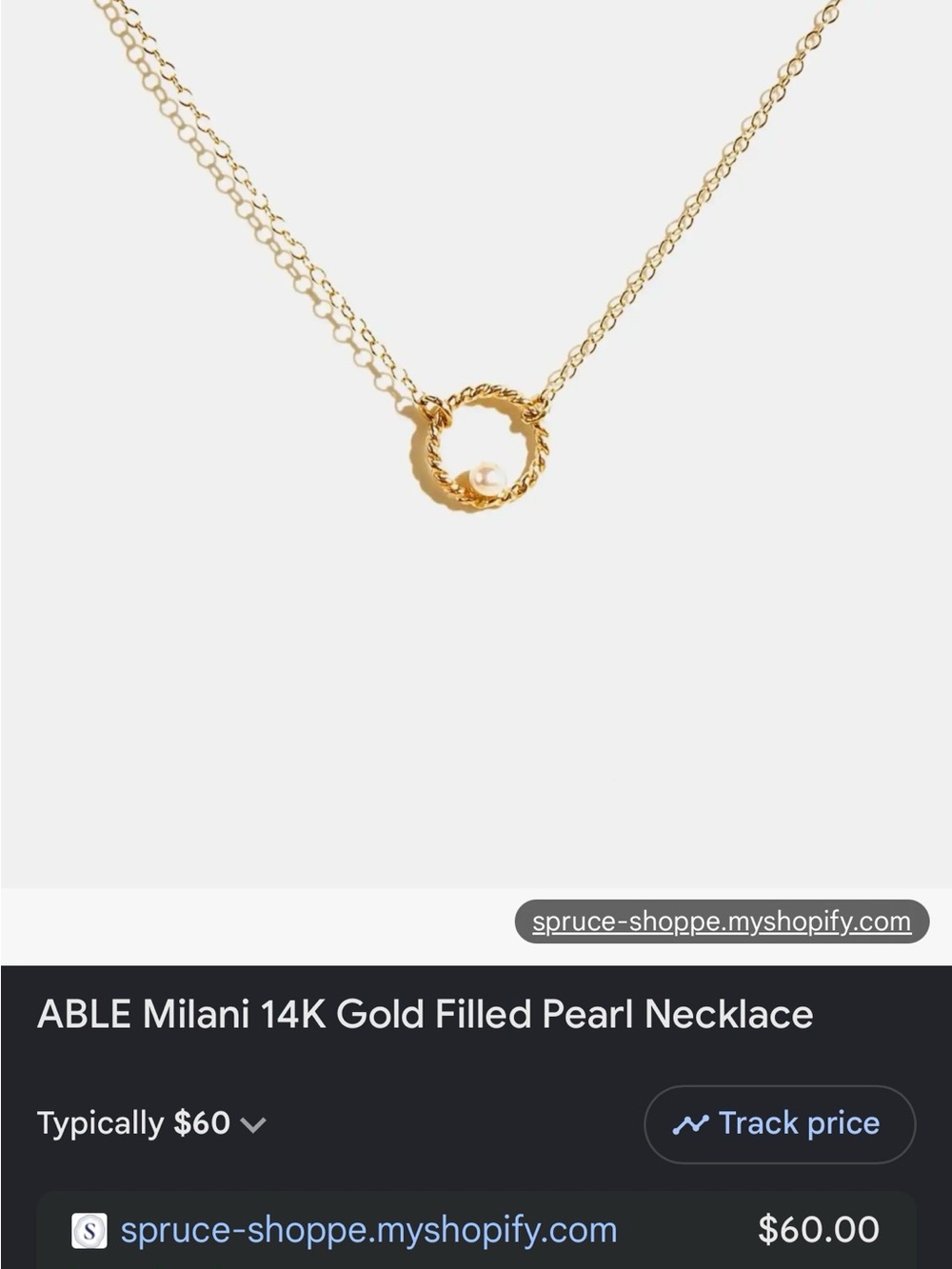 ABLE Milani 14k Gold Filled Pearl necklace